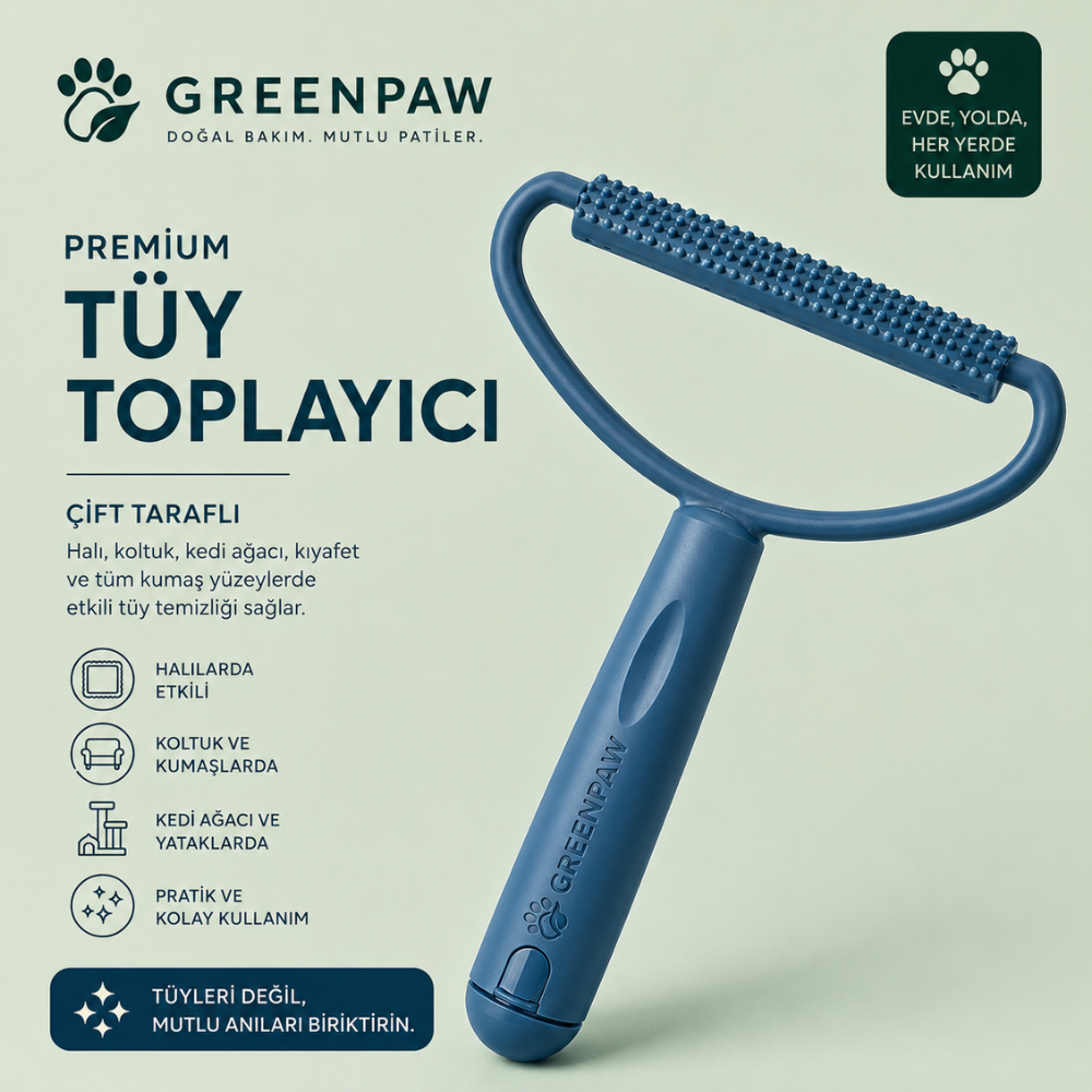 GreenPaw FurPro™ Çift Taraflı Tüy Toplayıcı (2'li Set)│ Tek Hareketle Tüylerden Kurtulun