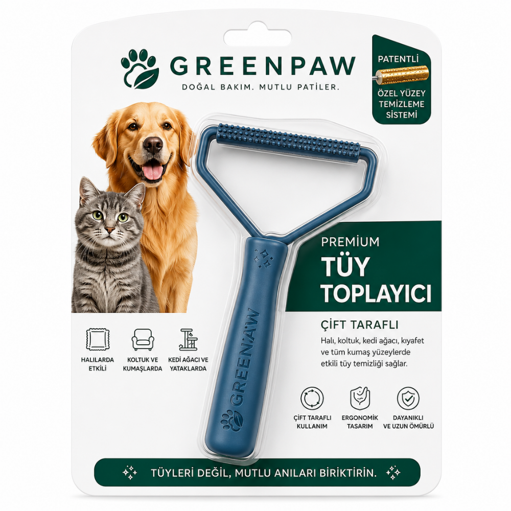 GreenPaw FurPro™ Çift Taraflı Tüy Toplayıcı (2'li Set)│ Tek Hareketle Tüylerden Kurtulun