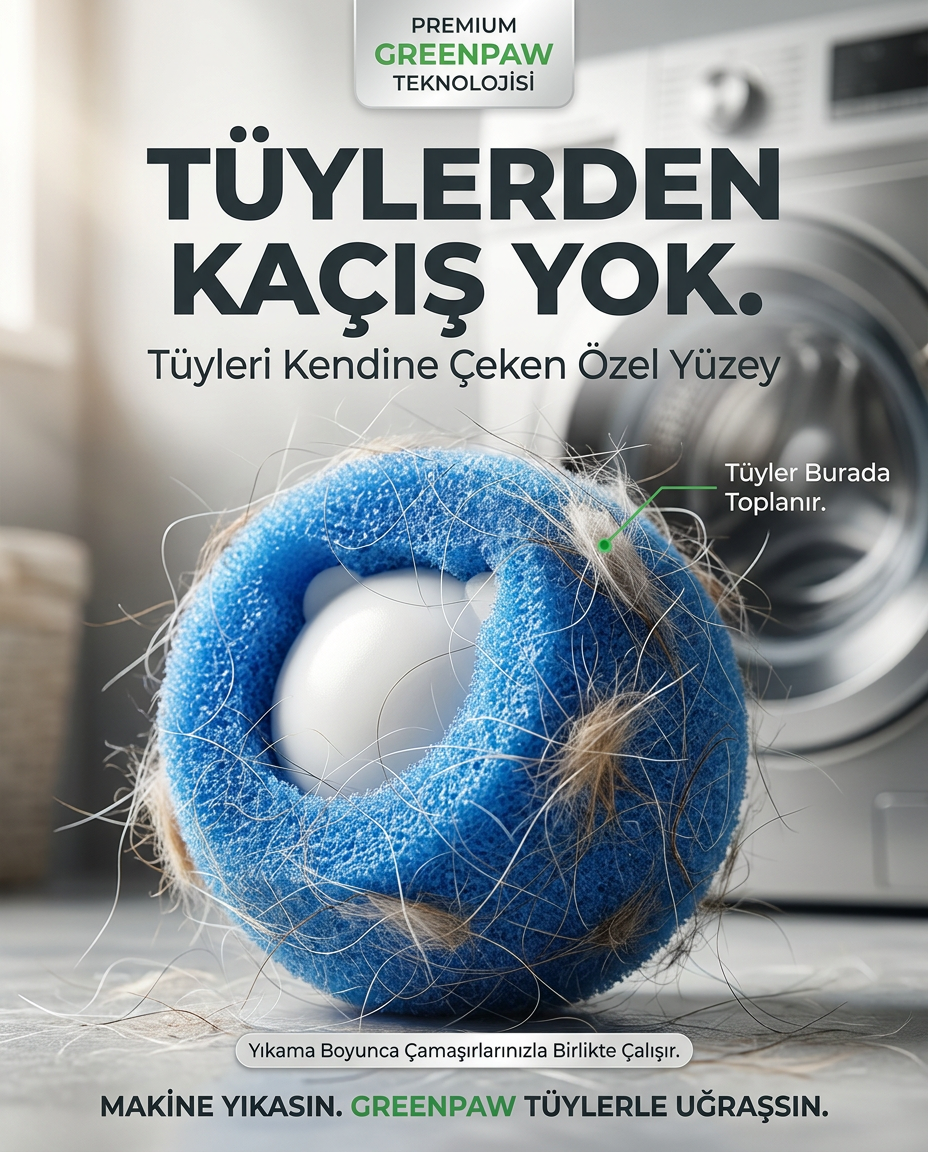 GreenPaw WashPaw™ | Çamaşır Makinesi Tüy Toplayıcı 3'lü Set.